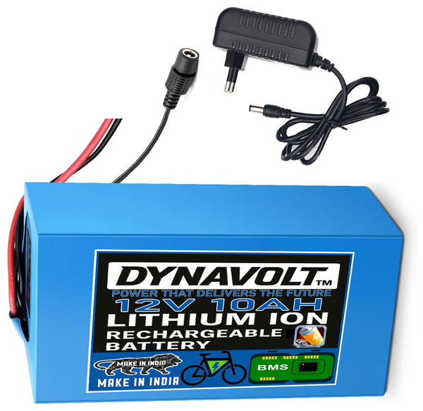 12v 10ah rechargeable lithium ion battery with 1.1amps compatible charger