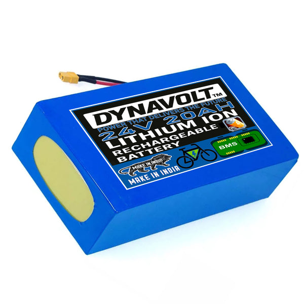 DYNAVOLT™ 24v 20ah lithium ion Rechargeable battery for E-Cycles ,Electric Bicycles ,Electric Wheelchairs & Mobility Scooters